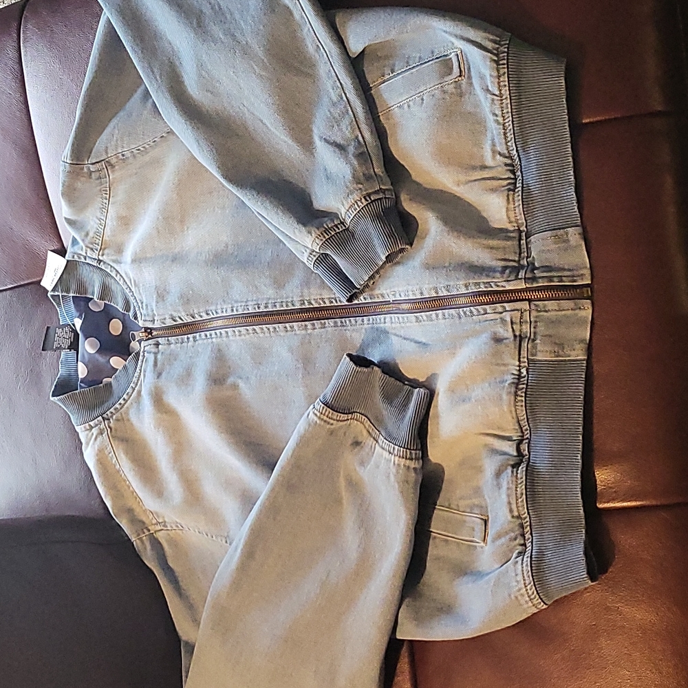 Baseball Style Denim Jacket